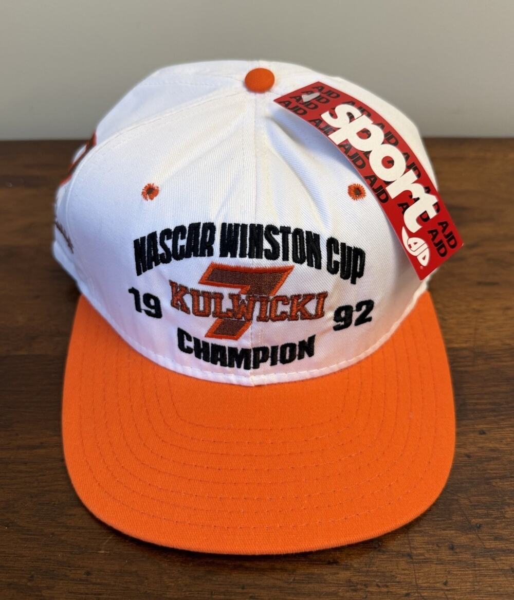 Vintage 1992 Alan Kulwicki NASCAR Winston Cup Champion #7 Snapback Hat NWT